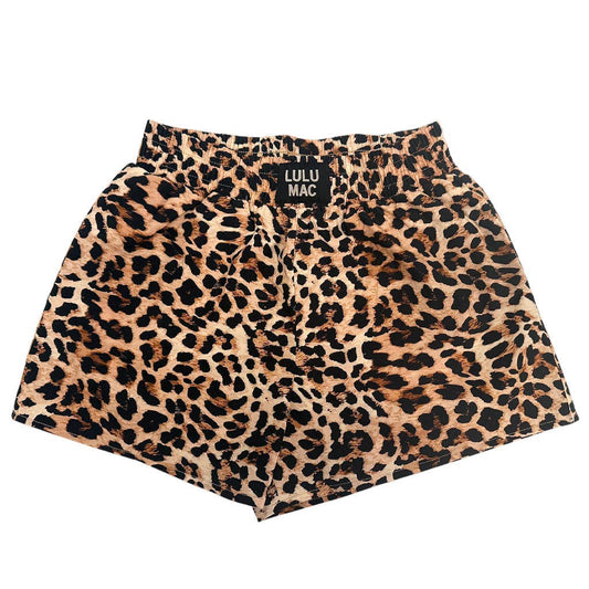 BXLP-LEOPARD BOXER SHORT: Brown / XS