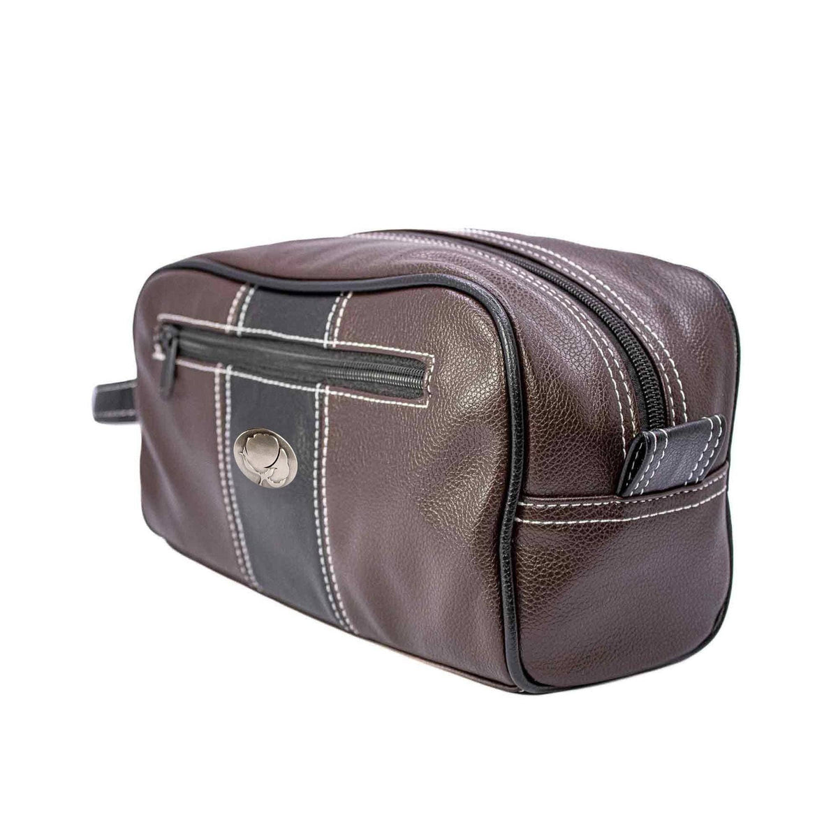 Cotton Boll Men’s Brown Pebble Toiletry Bag