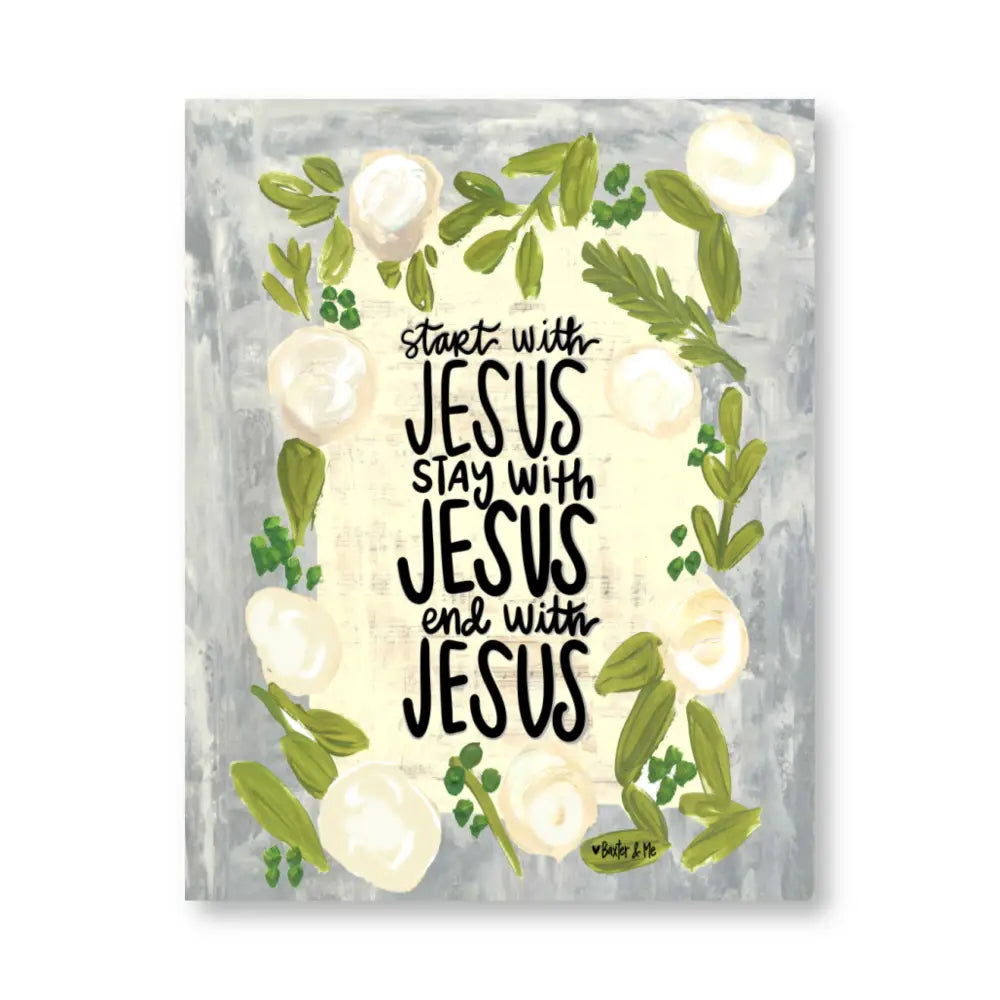 JESUS JESUS JESUS WRAPPED CANVAS; 8" X 10"