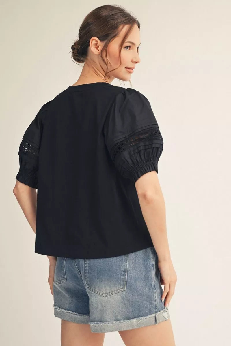TRACE TOP - BLACK