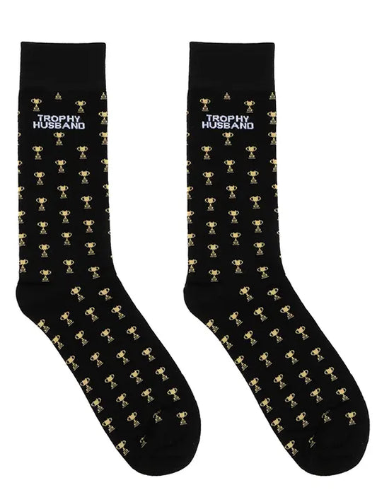 MENS BAMBOO CREW SOCKS - TROPHY HUSBAND