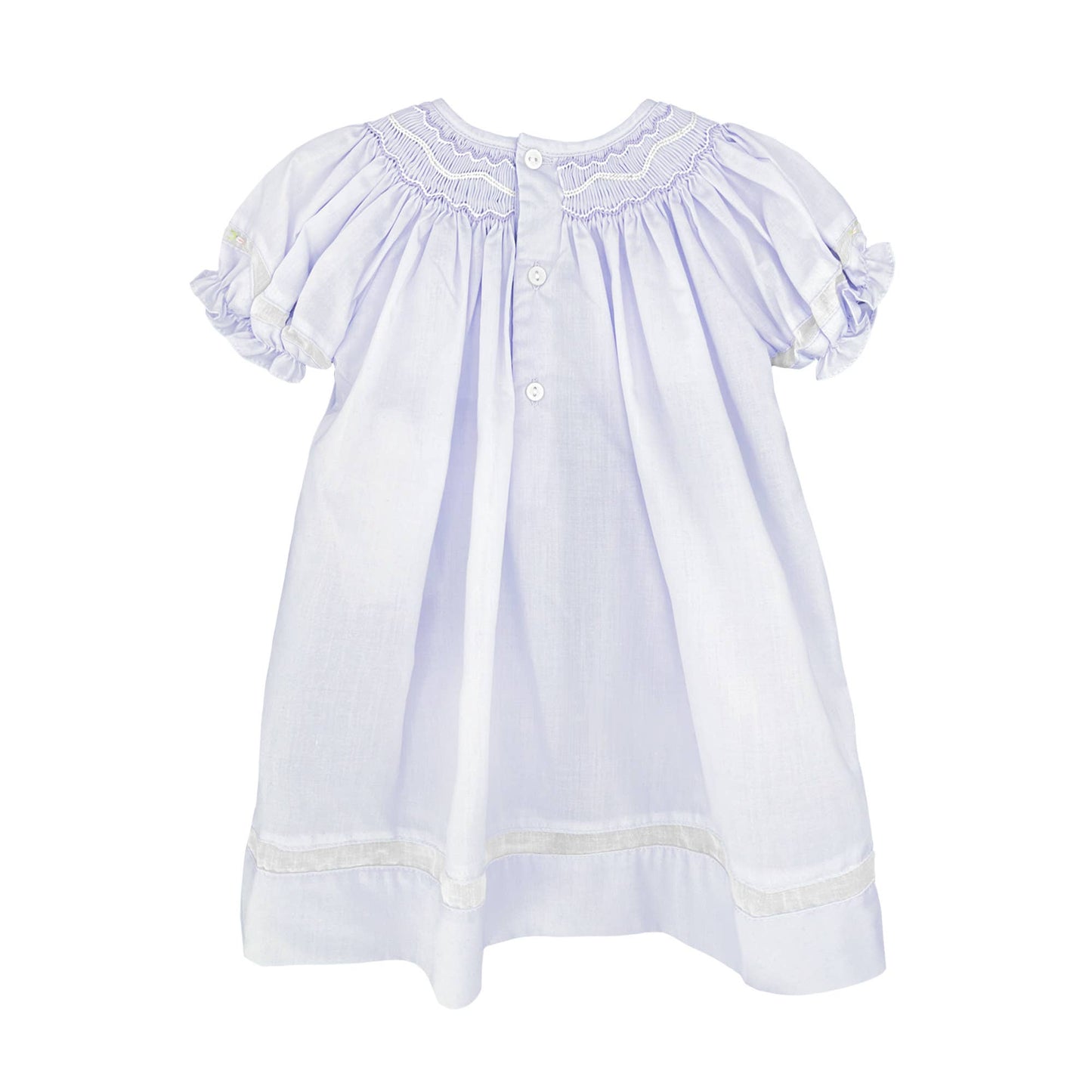 Smocked Daygown with Voile Insert