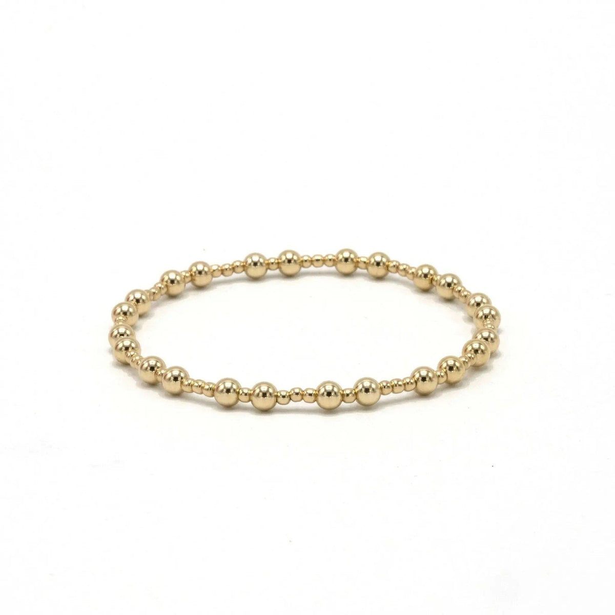 The Charleston 2x4 14k Gold filled Beaded Bracelet: 7"