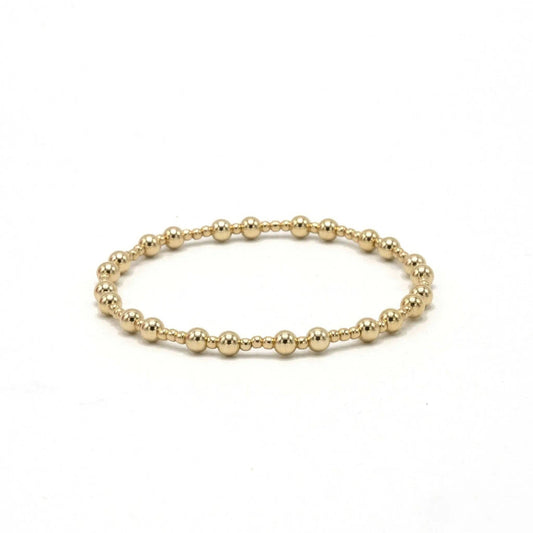 The Charleston 2x4 14k Gold filled Beaded Bracelet: 7"