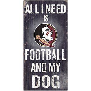 FOOTBALL AND MY DOG SIGN-FSU