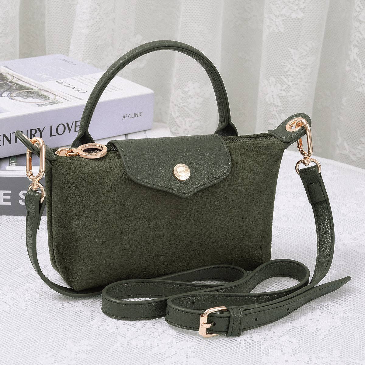 SD781 Penny Suede Mini Crossbody Bag