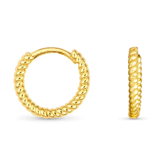 Add A Charm Braided Hoop Earring - Gold