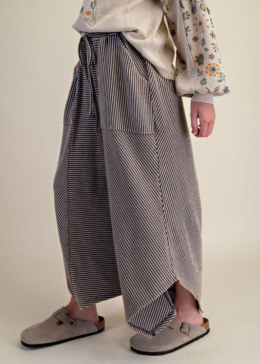 LEXI MINERAL WASHED PANTS - COFFEE