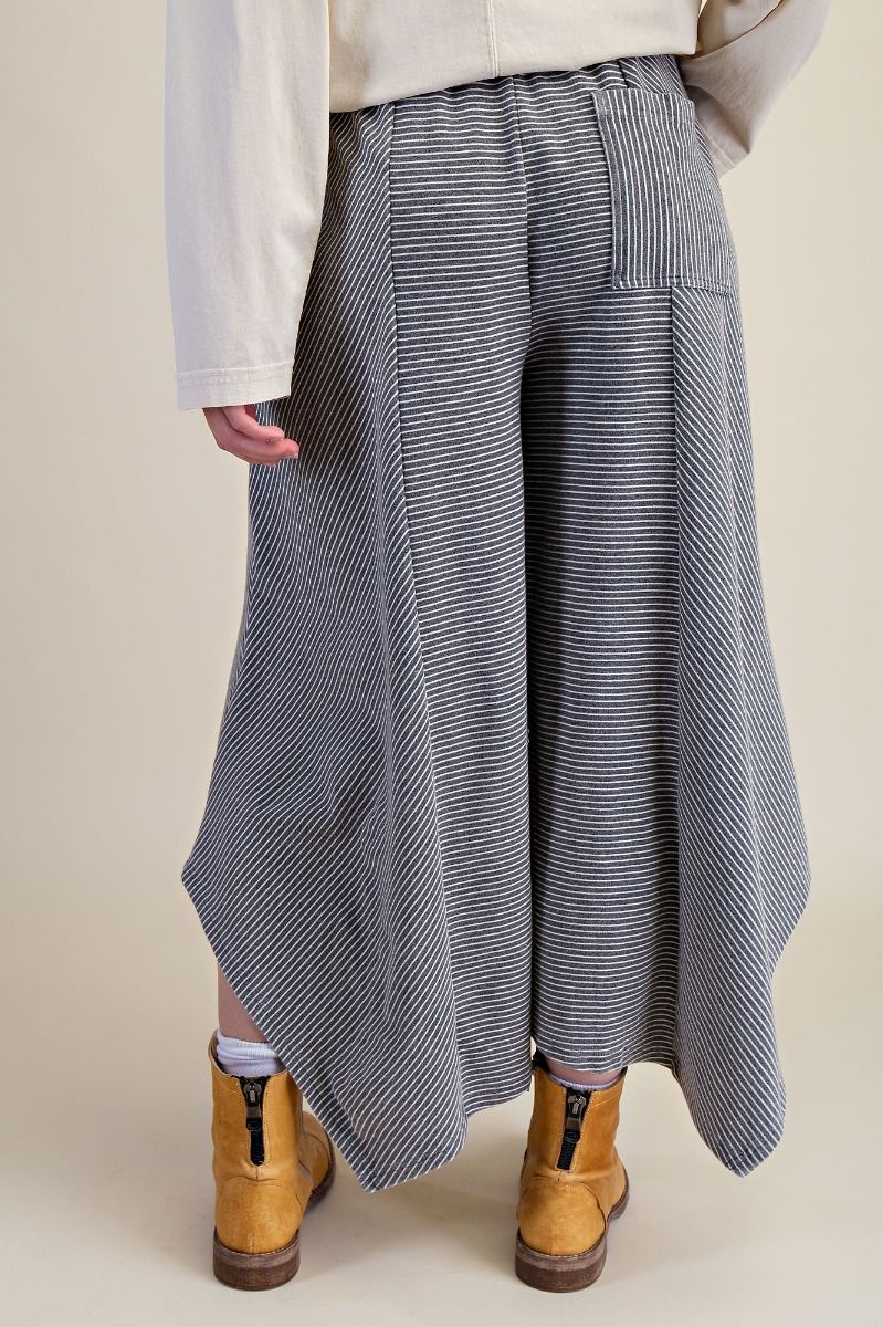 LEXI MINERAL WASHED PANTS - MID GREY