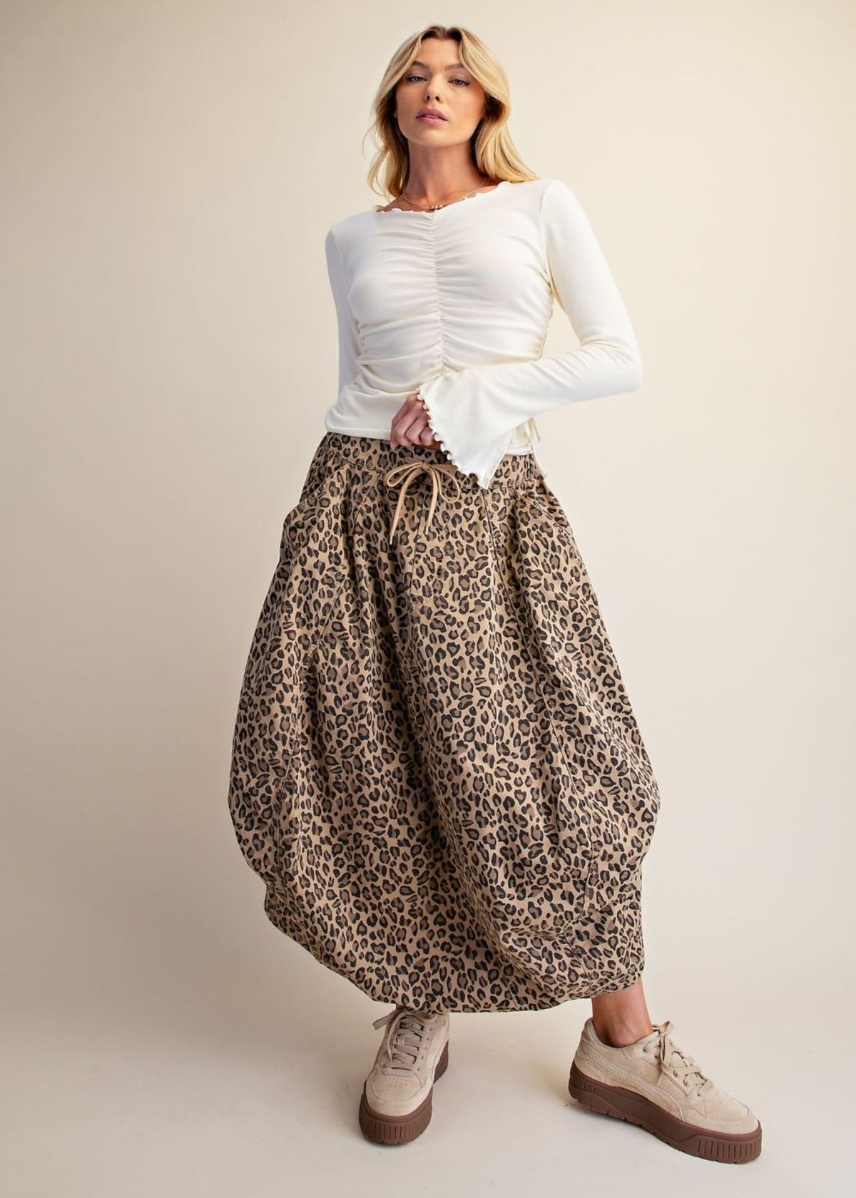 ALLISON SKIRT LEOPARD PRINT