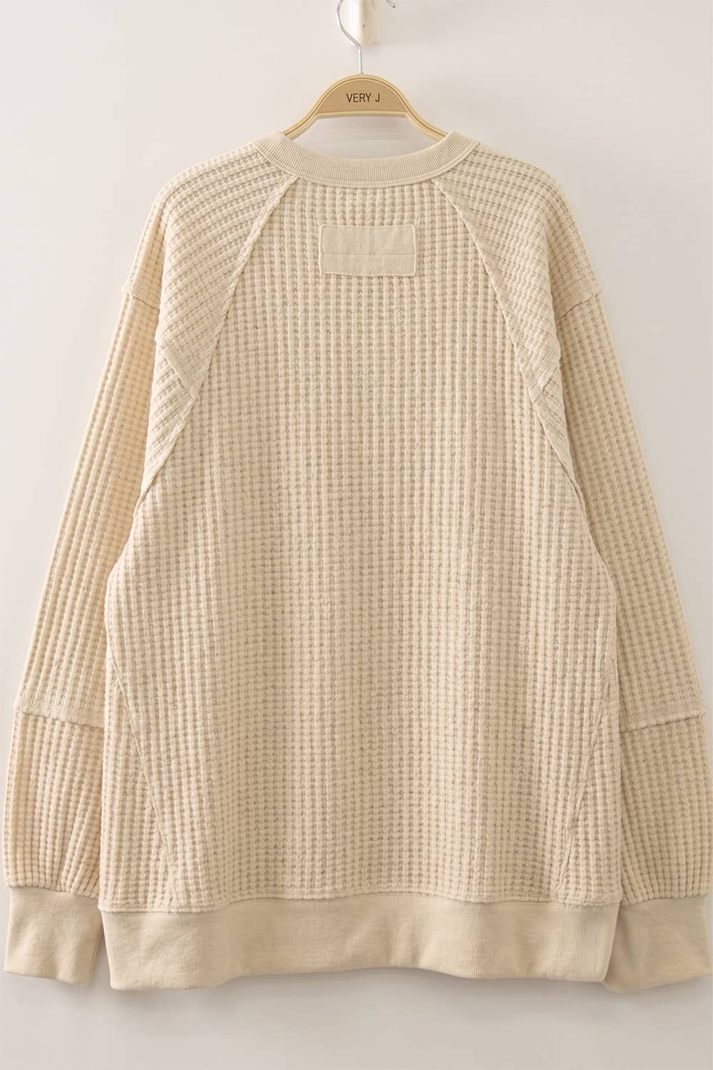 Lillian Waffle Patch Detail Pullover