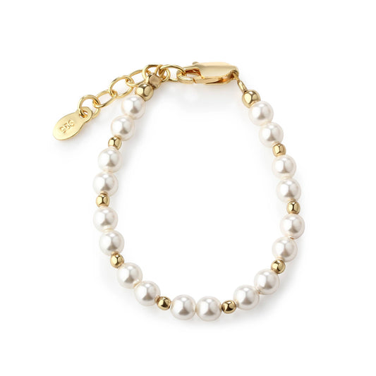 Girls 14K Gold-Plated Pearl Baby Bracelet Children's Jewelry Brynn