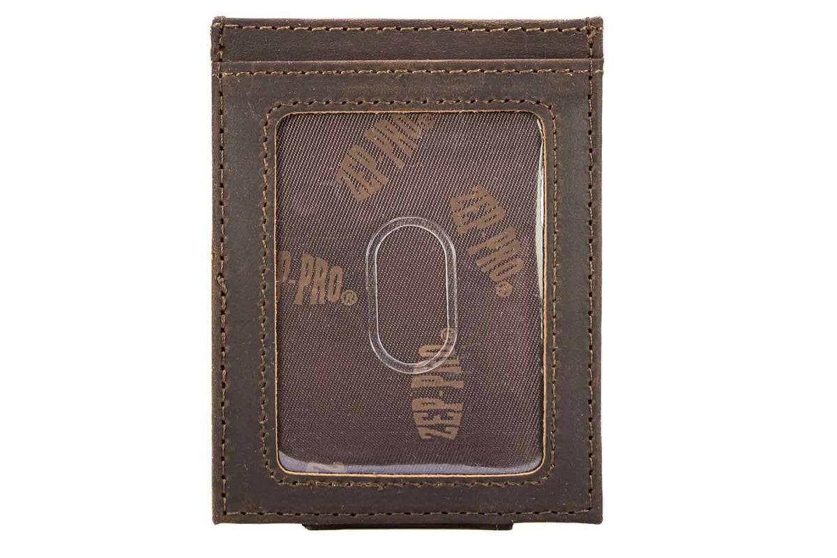 Peanut Magnetic Leather Slim Wallet