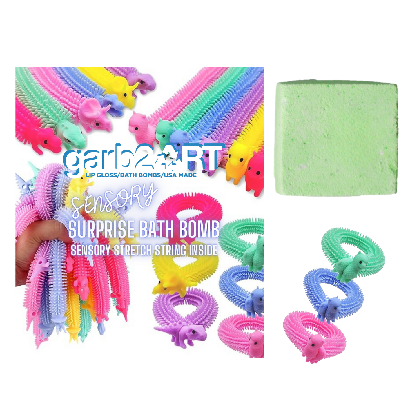 Sensory Surprise Bath Bomb | Stretch String