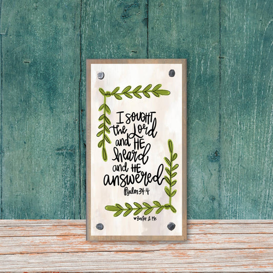 Sought the Lord Driftwood Happy Block