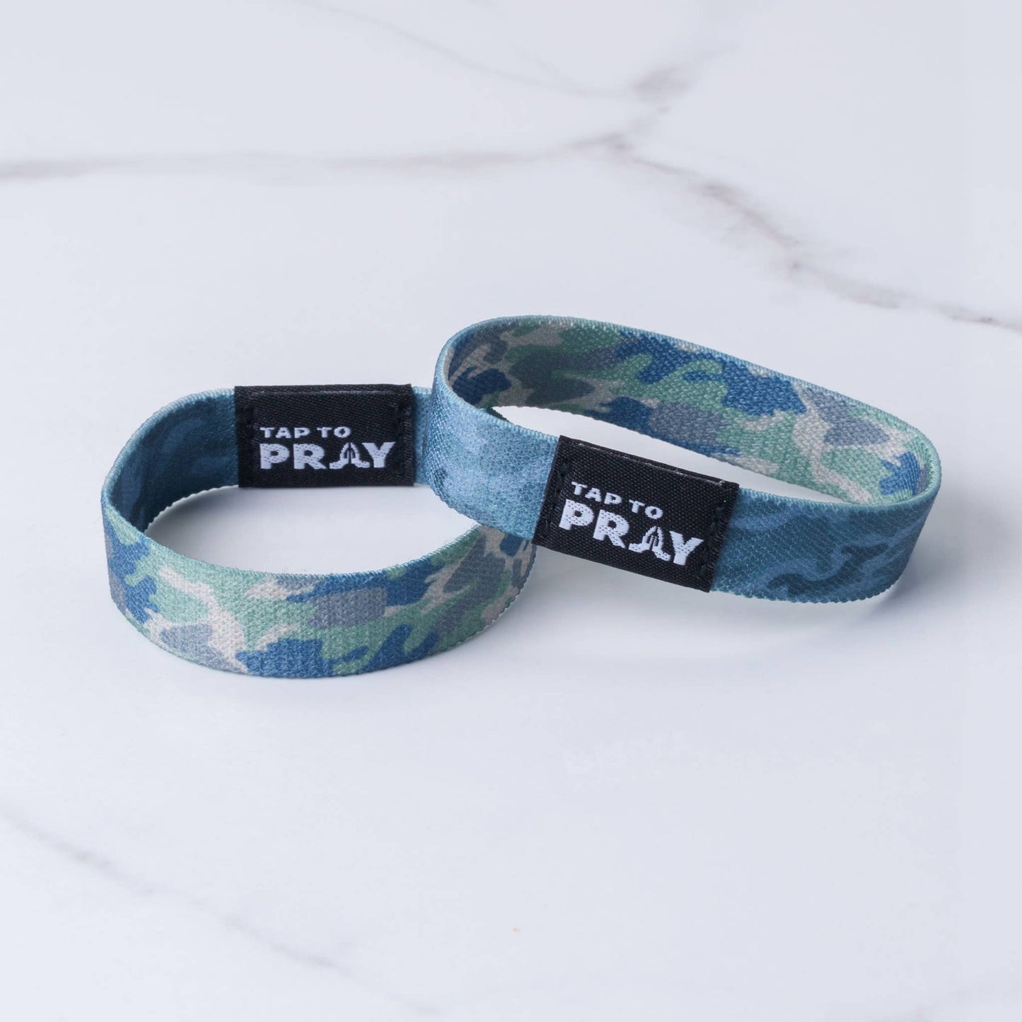 Tap To Pray™ Wristbands - Green & Charcoal Camo
