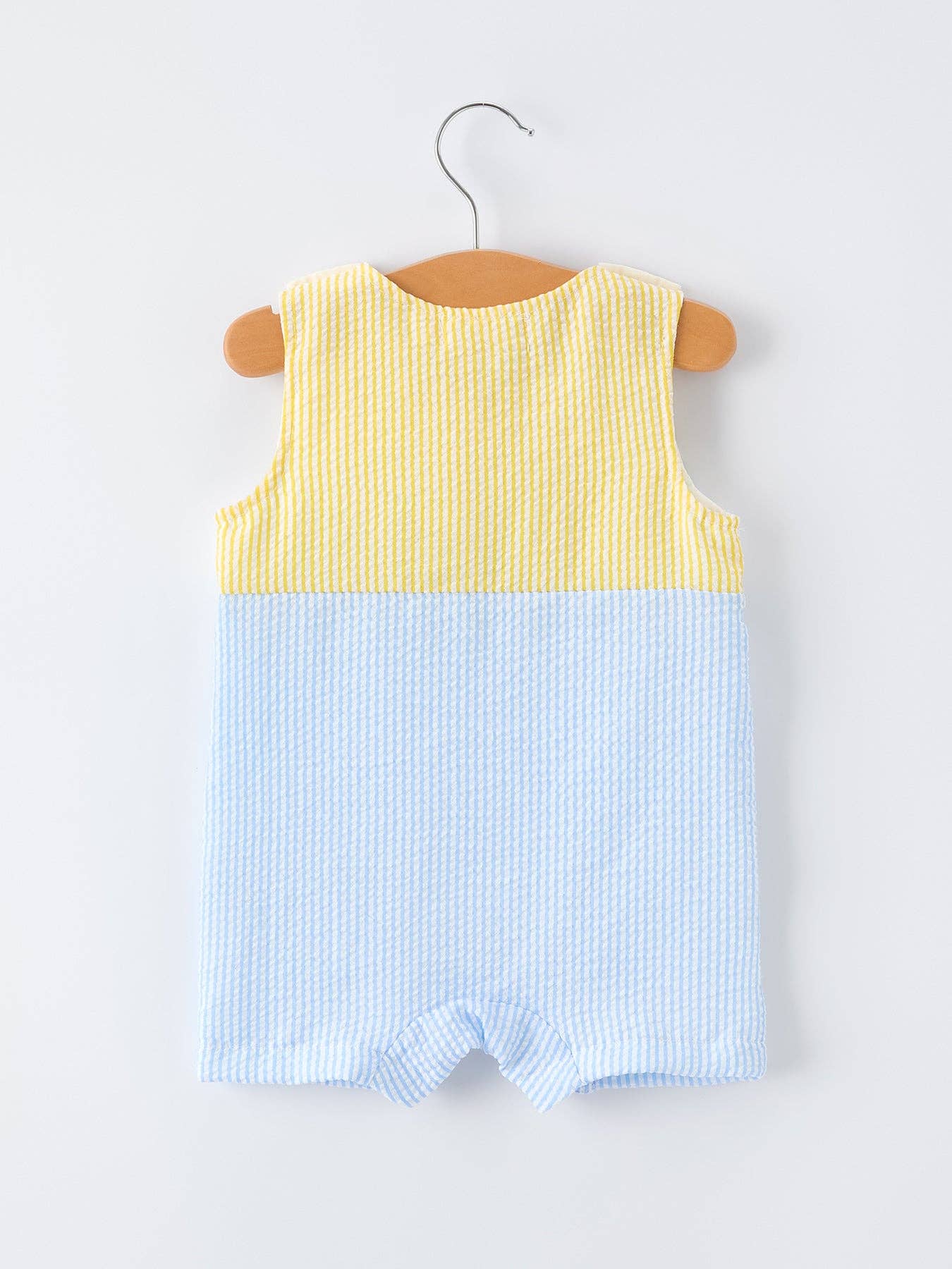 "Jesus Loves Me "Embroidered Baby Boy Romper