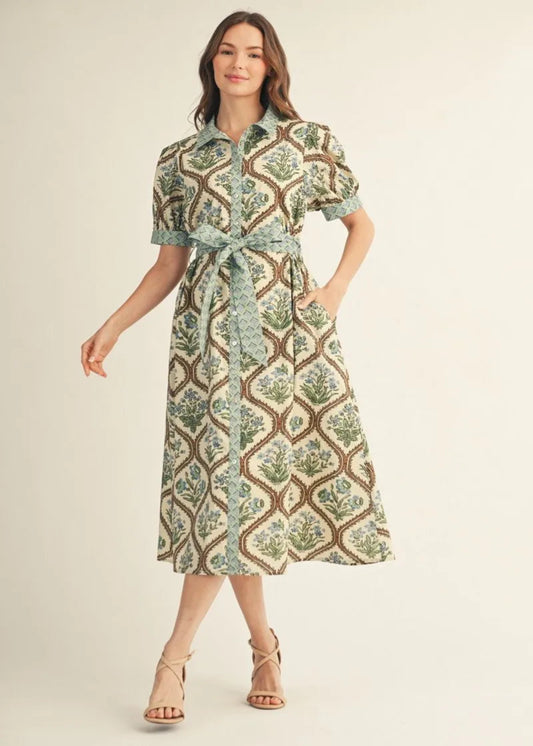JESSI DRESS - NATURAL MIX