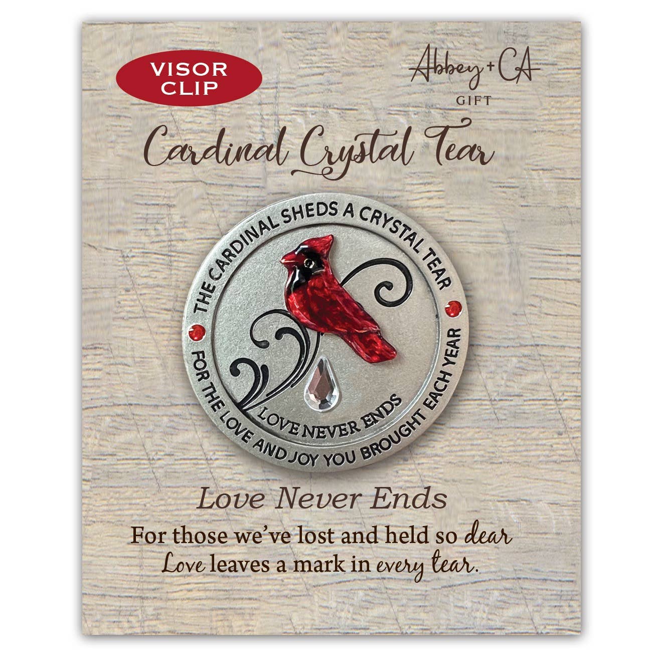 Cardinal Crystal Tear Visor Clip