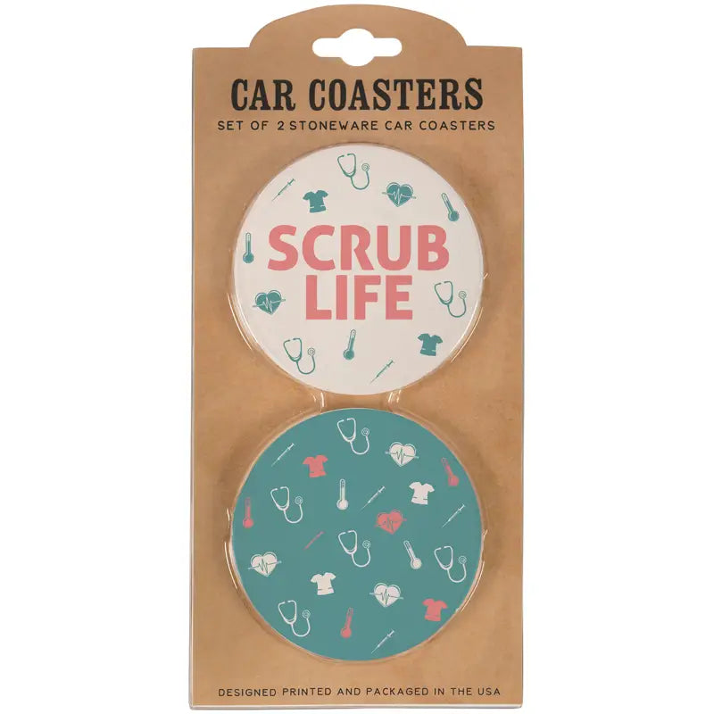 CAR COASTERS -SCRUB LIFE