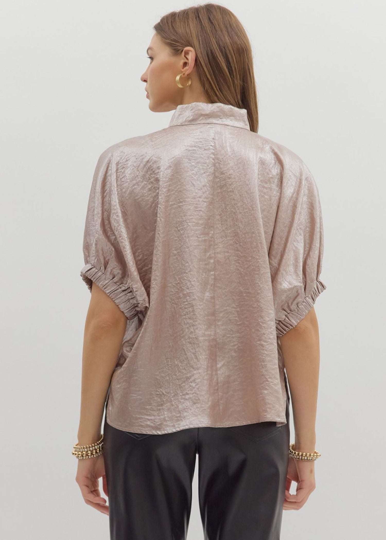 HALLIE TOP - CHAMPAGNE