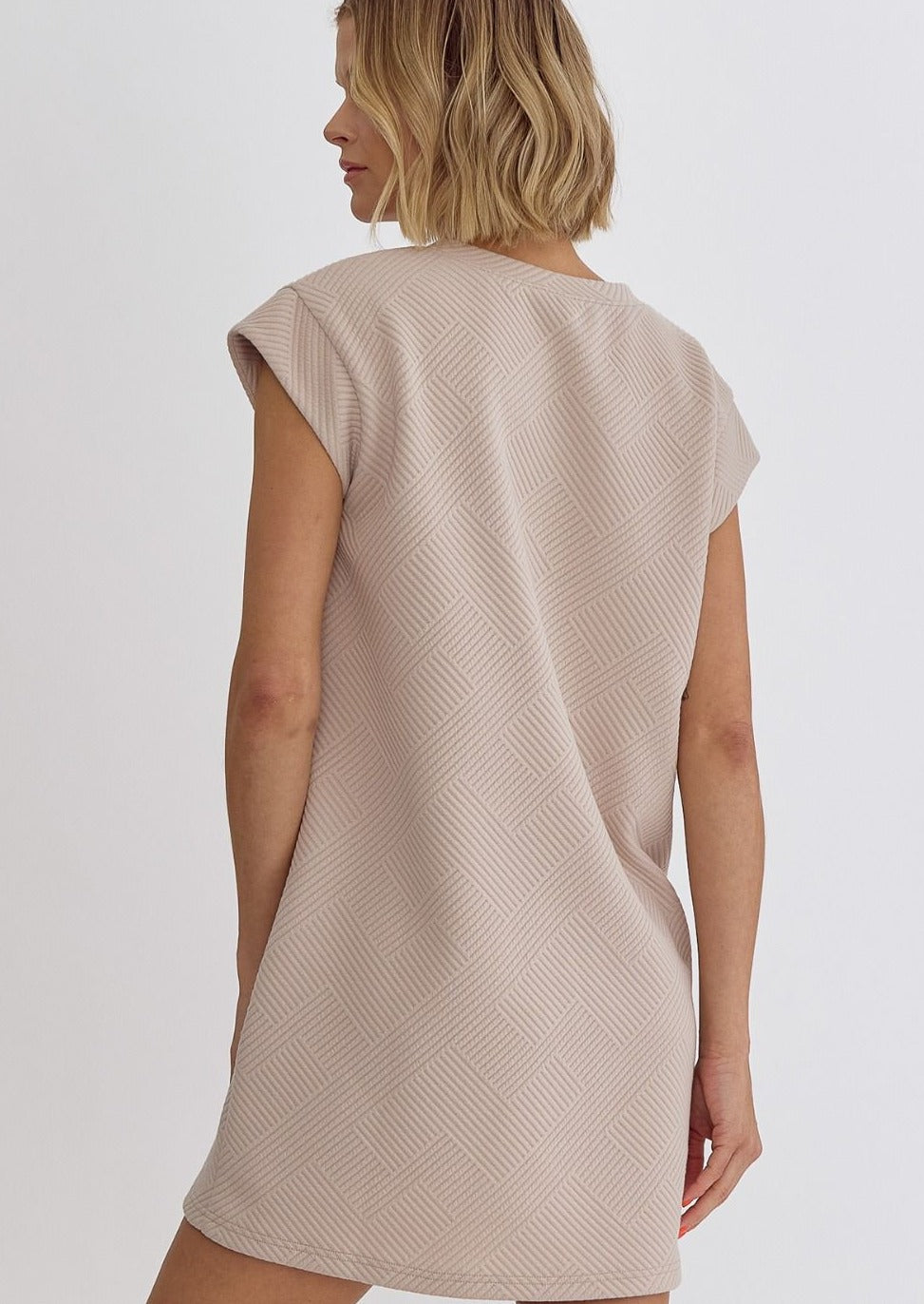 DONNA MINI DRESS-LT TAUPE