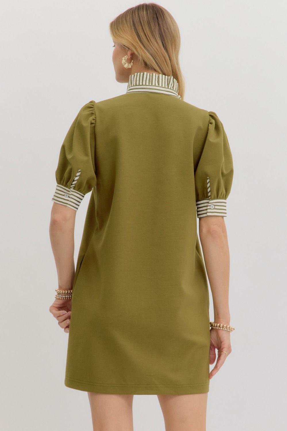 ADDISON DRESS: OLIVE