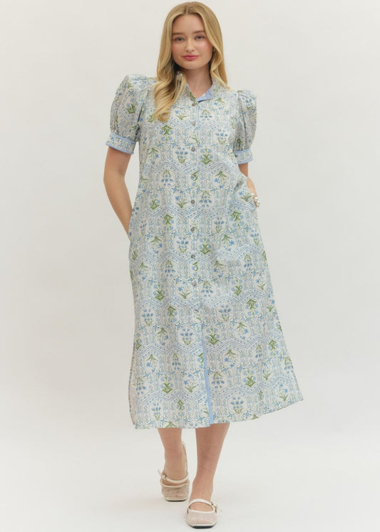 BRITNEY DRESS - BLUE