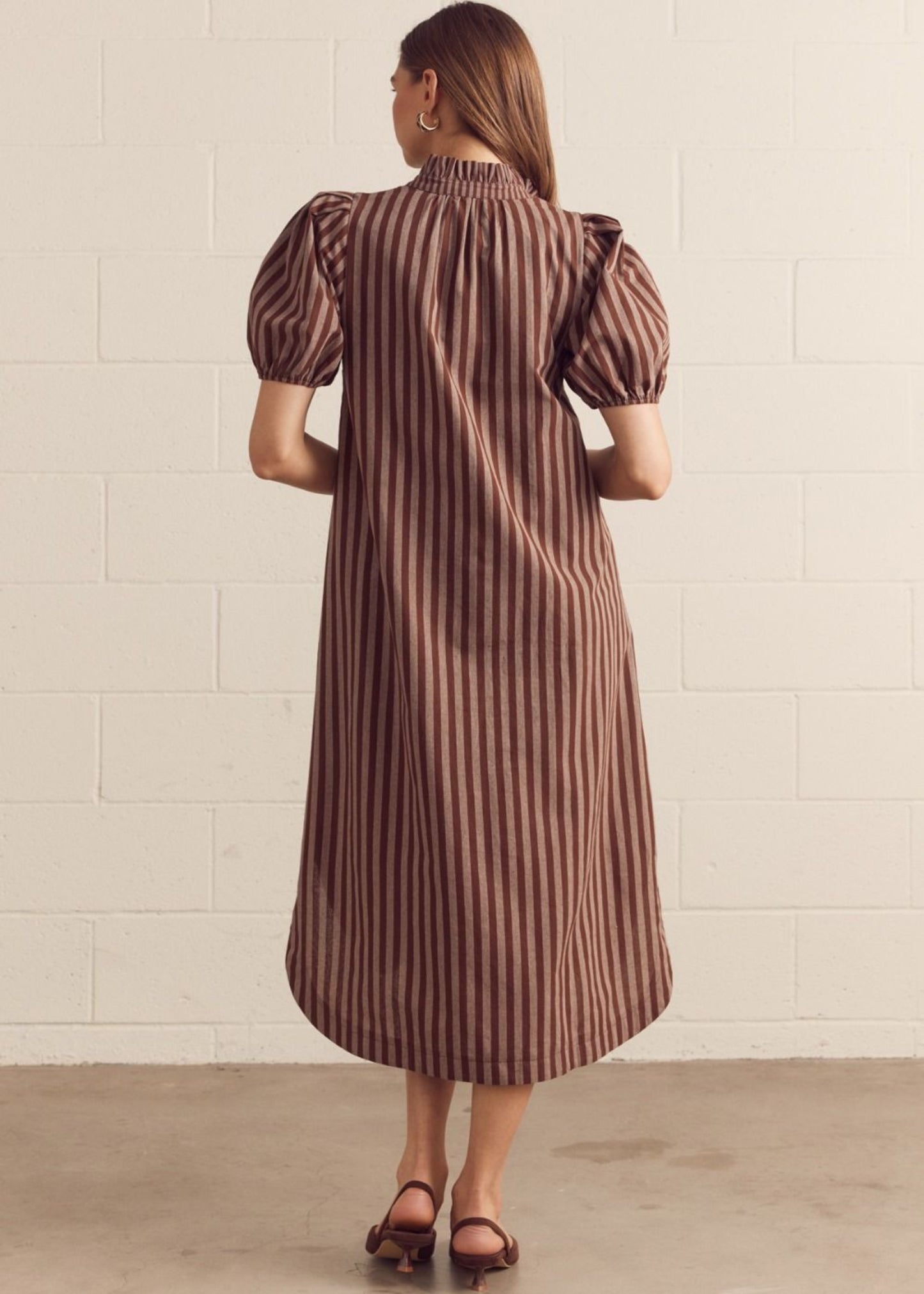 AVENLY DRESS - BROWN