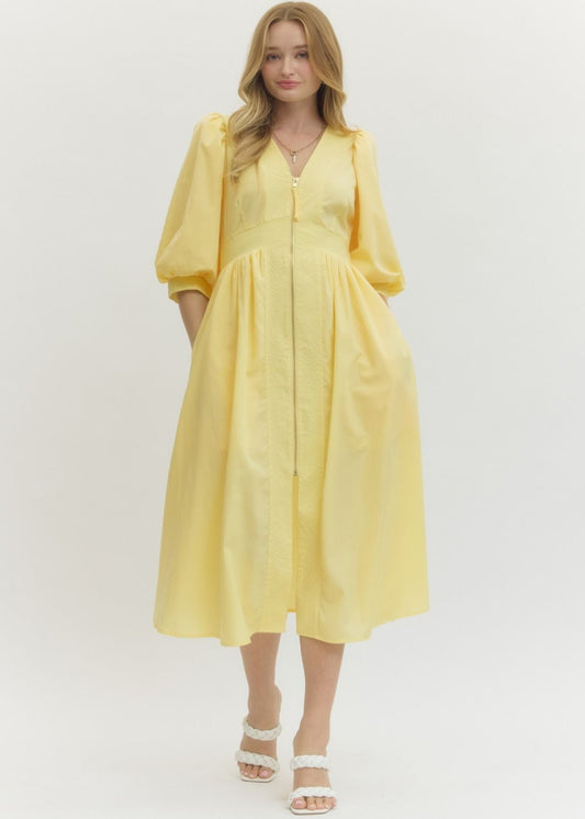 MARIA DRESS - YELLOW