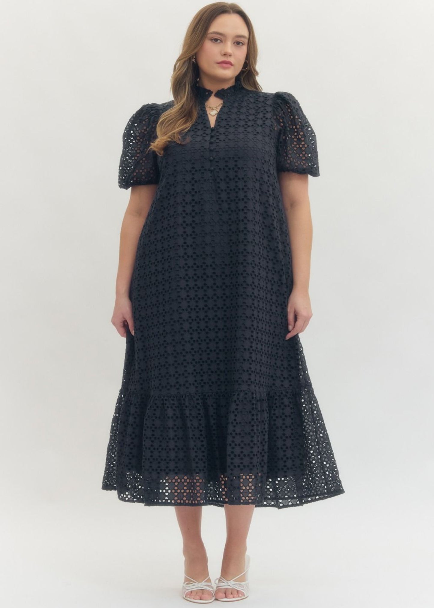 CARLY DRESS - NAVY