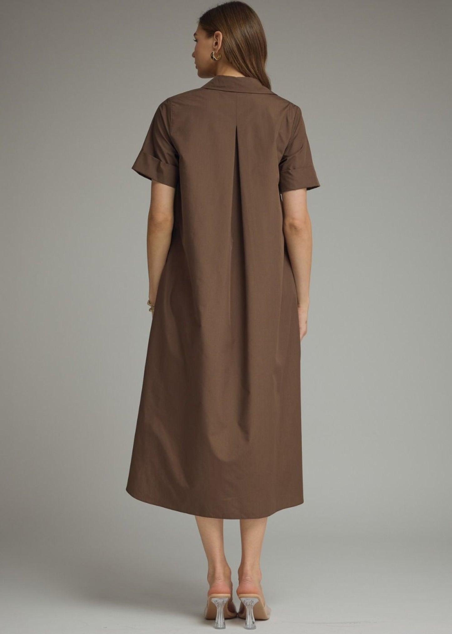 EMILY DRESS - BROWN