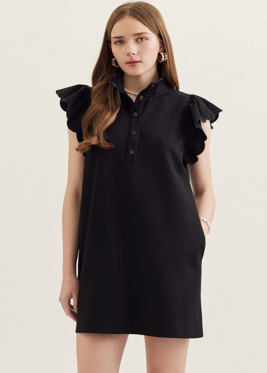 STASSI DRESS - BLACK
