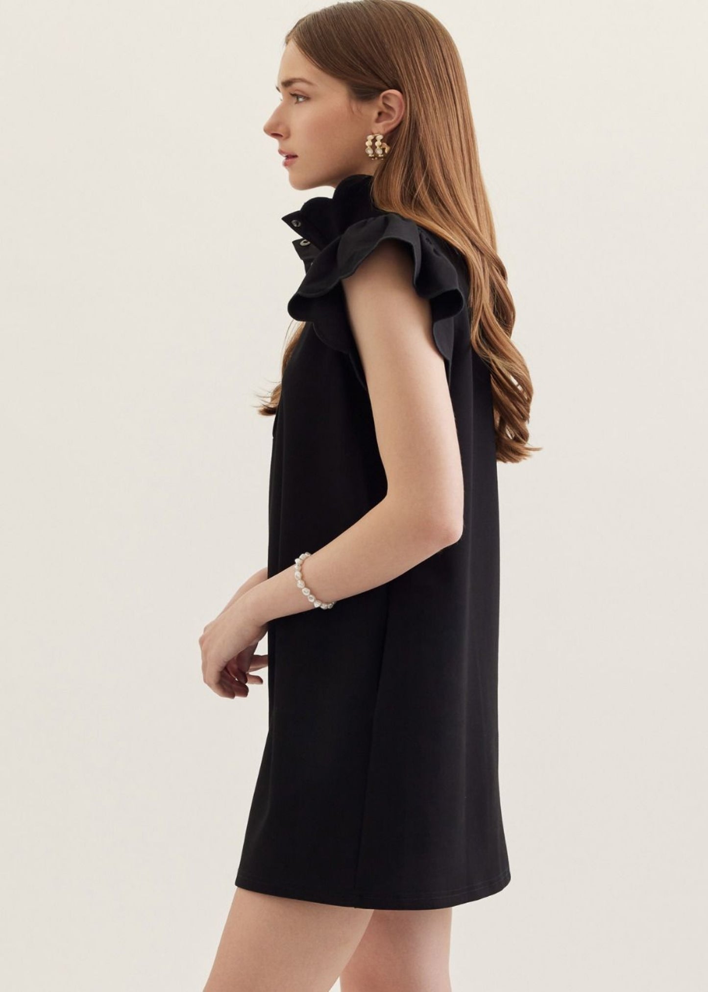 STASSI DRESS - BLACK
