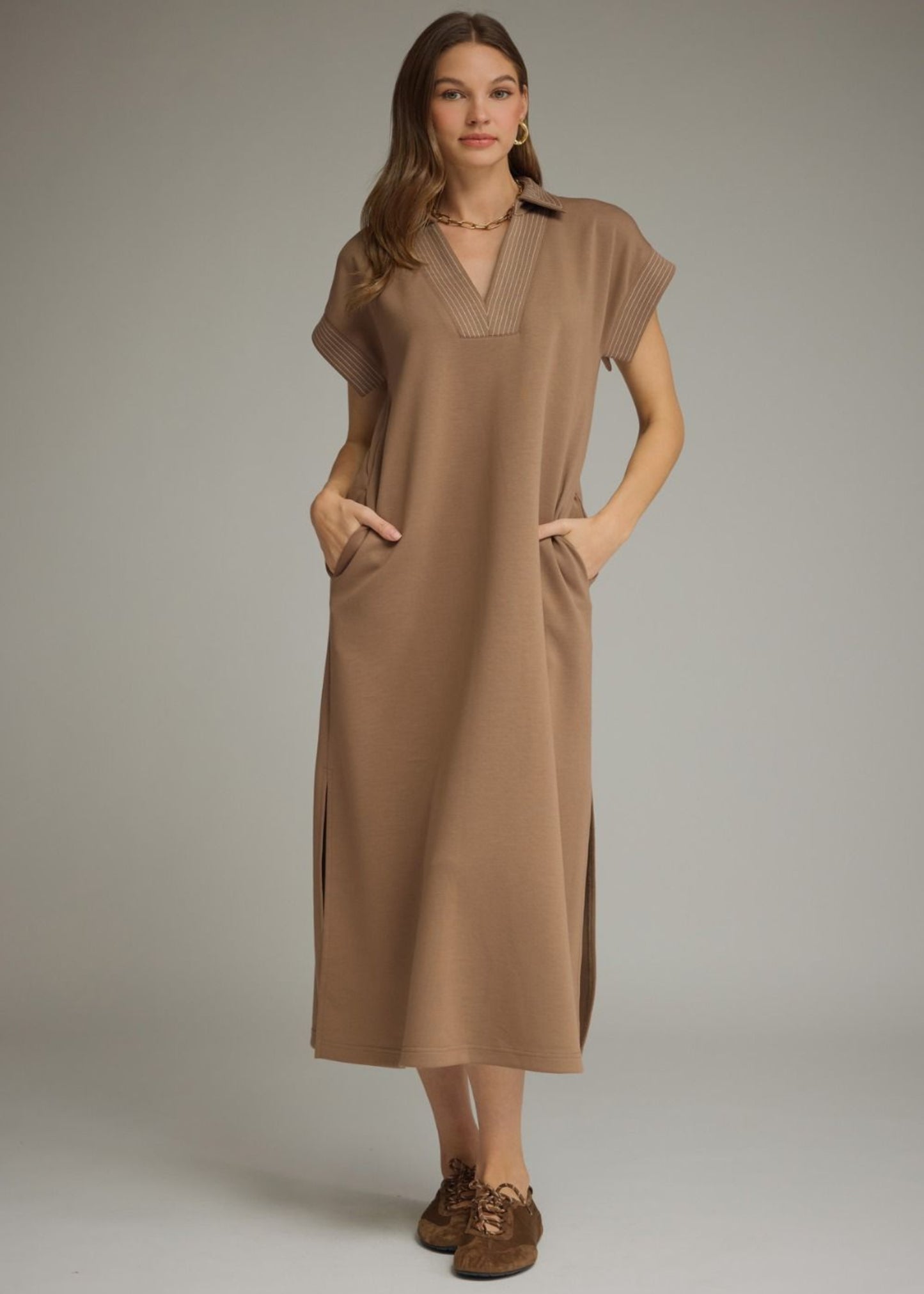ELIZA DRESS - MOCHA