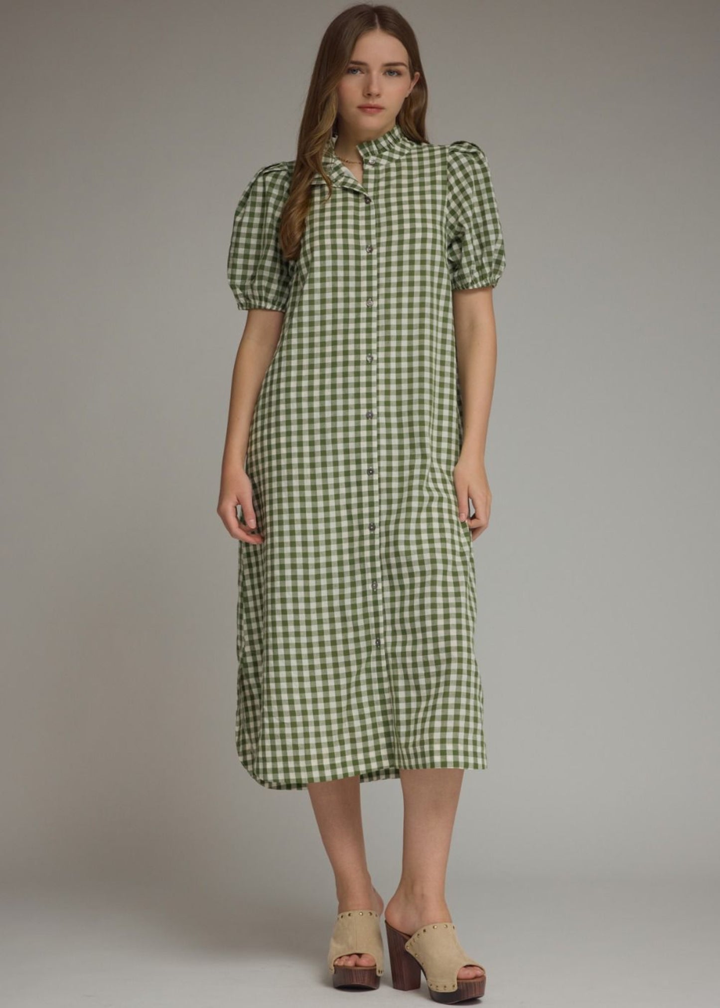 JULIE DRESS - OLIVE