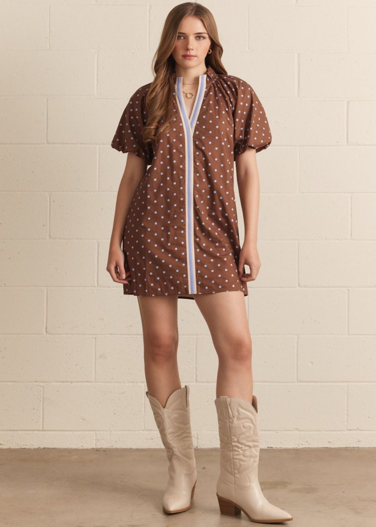 MADI GRACE DRESS - BROWN