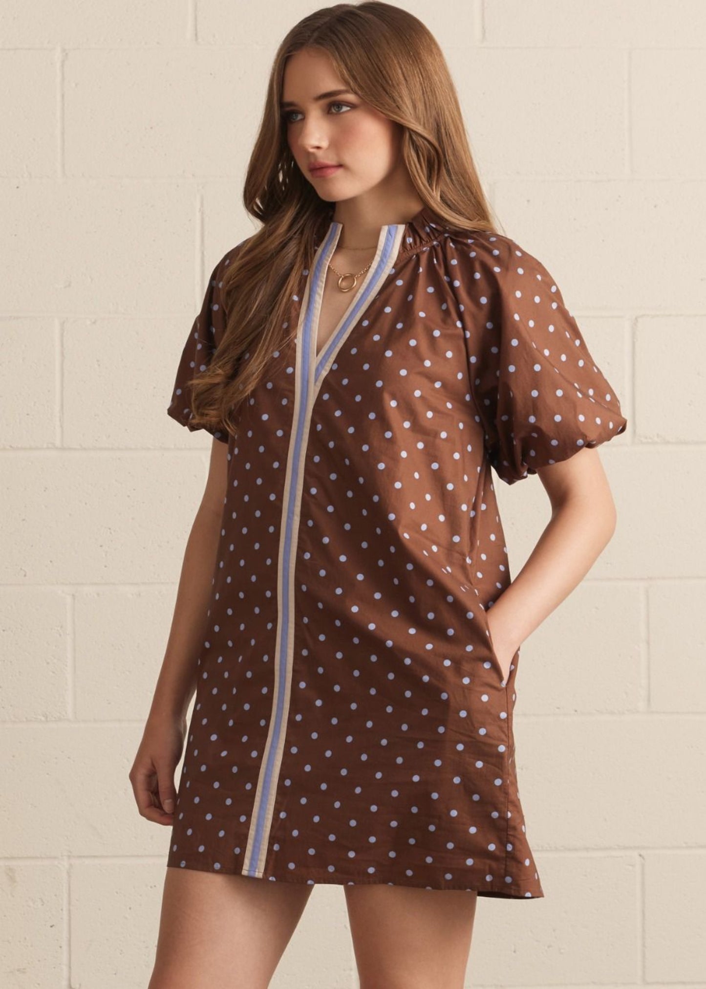 MADI GRACE DRESS - BROWN