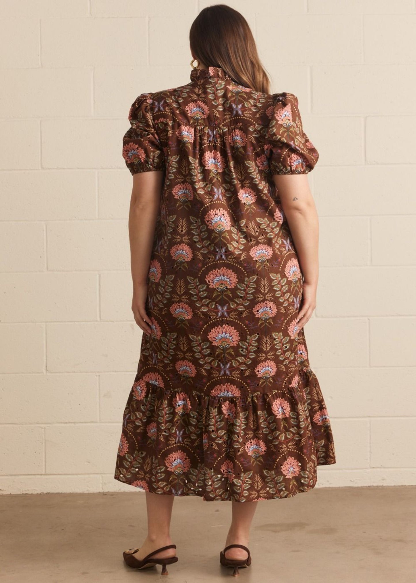 MORGAN DRESS- BROWN PLUS