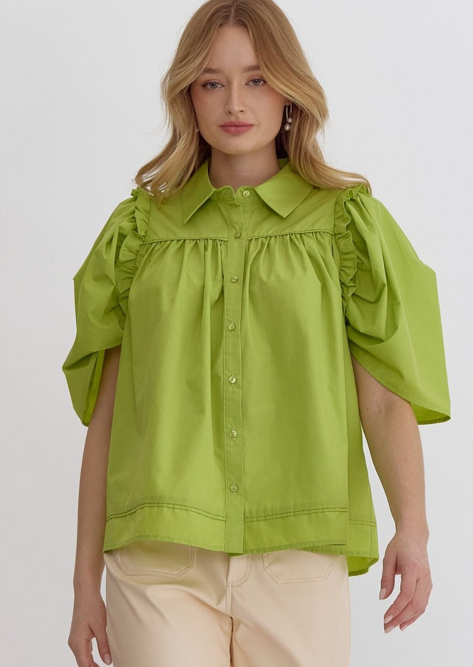 LINDSEY BUTTON UP TOP