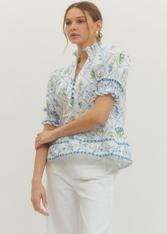 ROSA TOP - BLUE