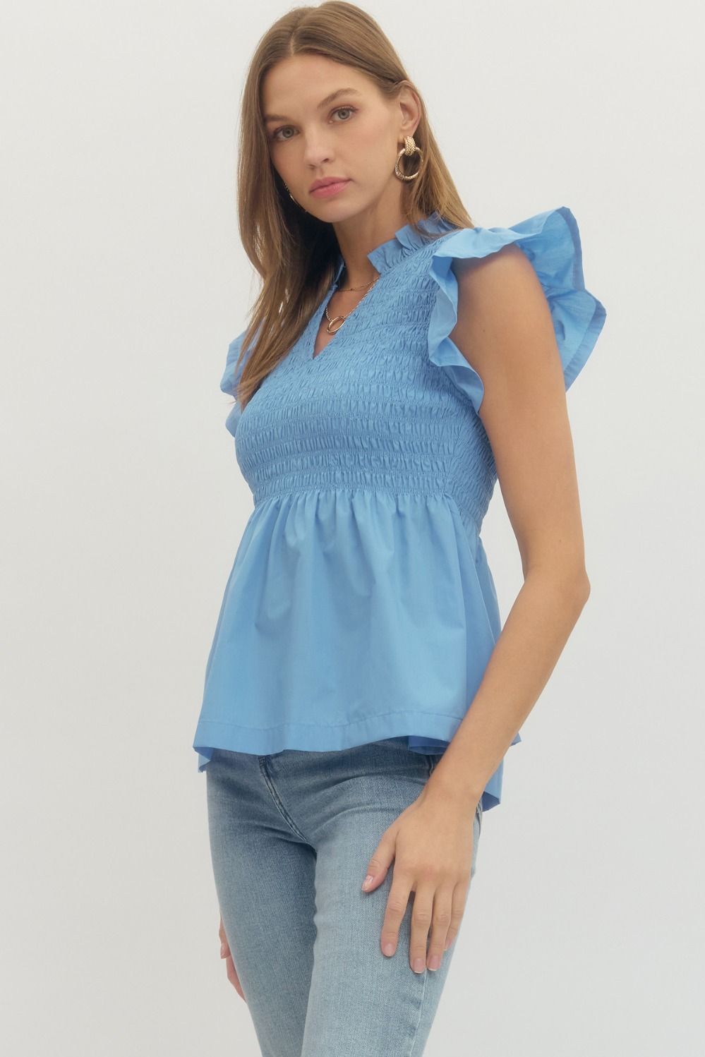 TALI TOP - CHAMBRAY