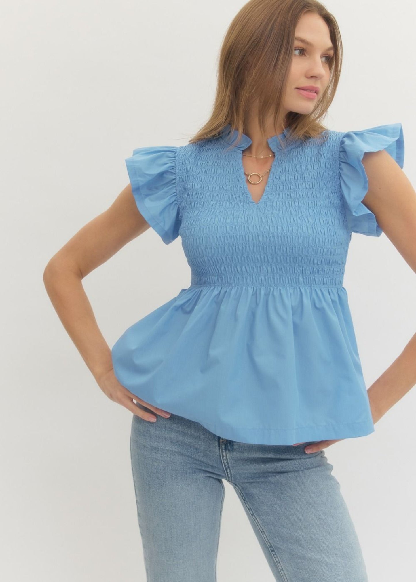 TALI TOP - CHAMBRAY