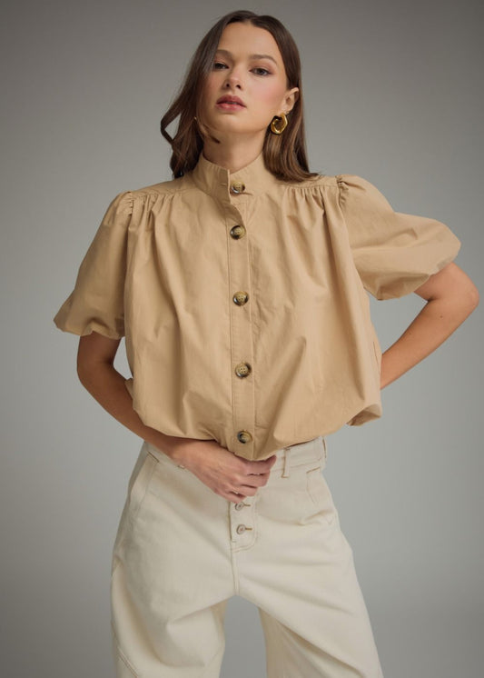 GRAYSON TOP - BROWN