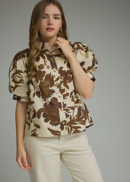 EMMA TOP - BROWN