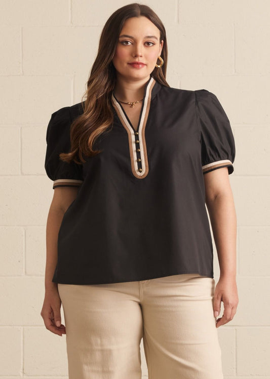 LILLIE TOP - BLACK PLUS SIZE