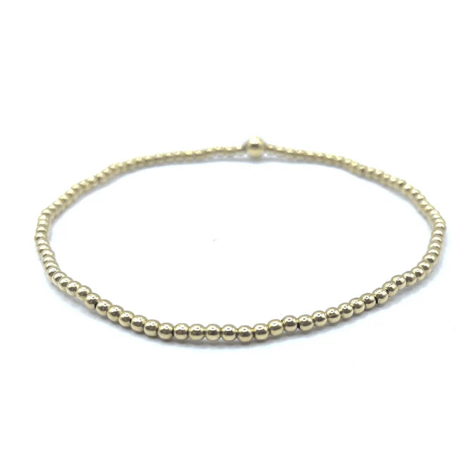 2mm Gold Filled Waterproof Karma Bracelet (with Single 4mm)