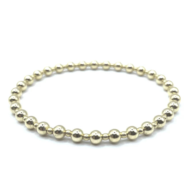 4mm+2mm+4mm Gold Filled Waterproof Dimension Bracelet 6.5"-7"