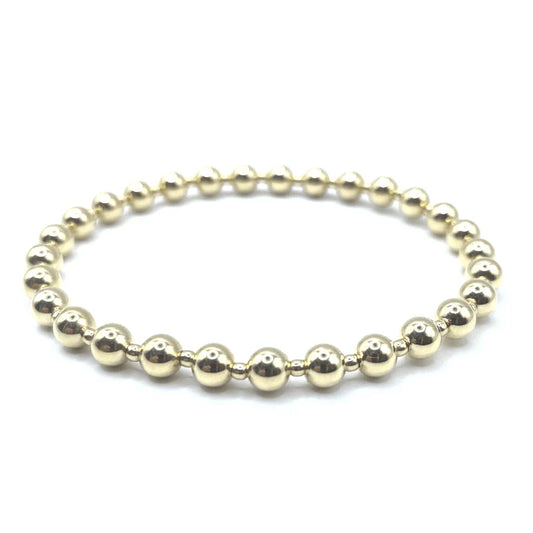 5mm+2mm+5mm Gold Filled Waterproof Dimension Bracelet 6.5"-7"