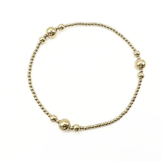 The Nantucket Collection 14k Gold- Filled Beaded Bracelets-2mm 6/7"